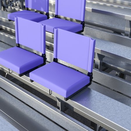 FLASH FURNITURE 500 lb. Rated Stadium Chair, Purple, PK2 2-XU-STA-PUR-GG